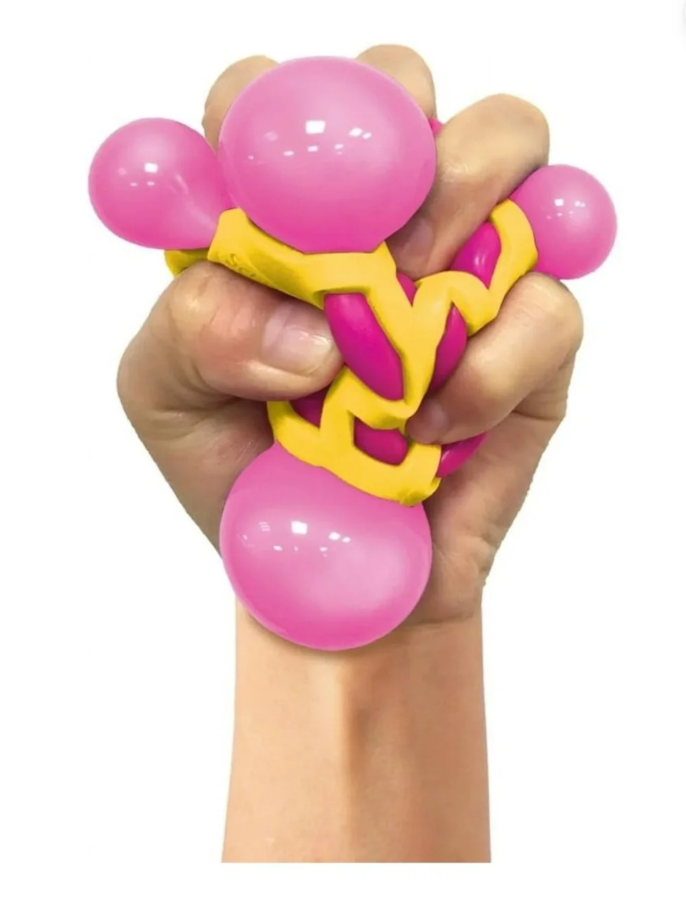 Atomic NeeDoh Squeezer Stress Ball - Pink & Yellow - Picture 3 of 3